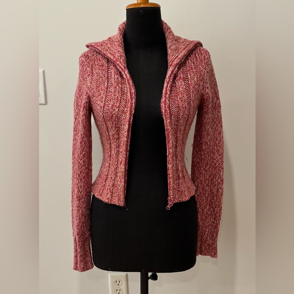 Jacob Connexion Pink and Brown Knit Sweater